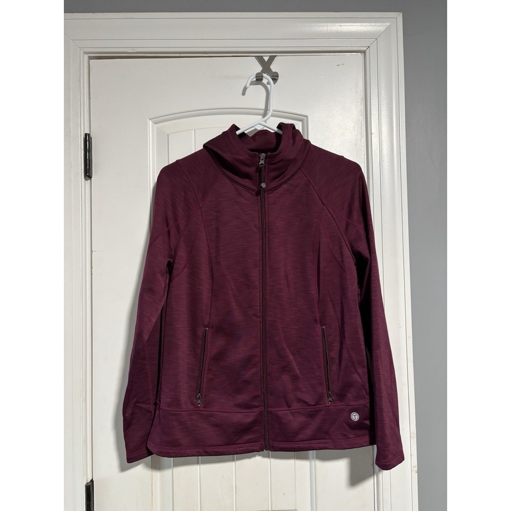 Talbots Women's Zip Up Wine Jacket M